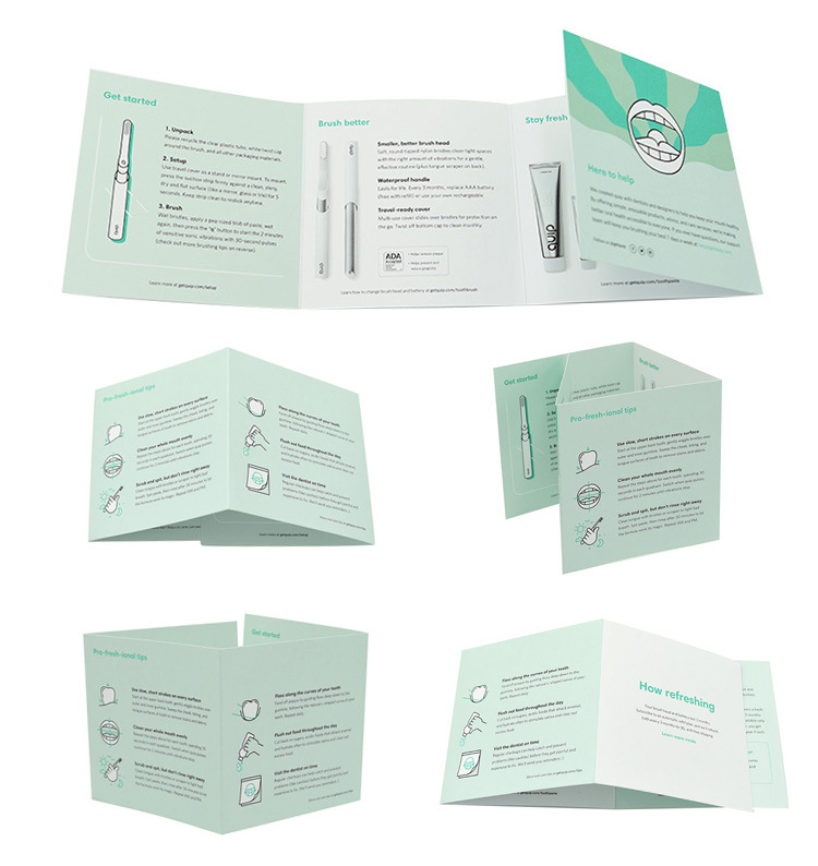 工廠設計創意產品目錄宣傳廣告頁彩色異形燙金雙膠紙三折頁印刷